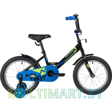 Детский велосипед Novatrack Twist 161TWIST.BK20 (черный/синий, 2020)